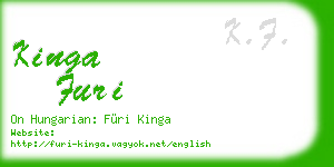 kinga furi business card